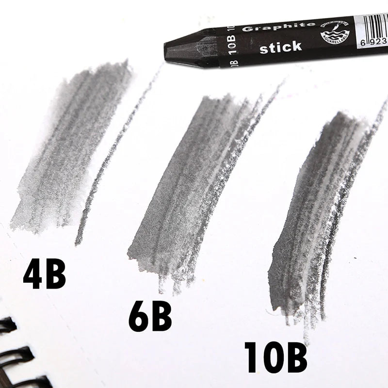 Graphite Stick Set, Water Soluble Art Drawing Supplies Sketch & Shading Pencils