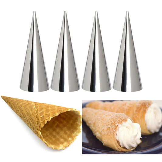 Stainless Steel- Spiral Croissants, Conical Tube, Cone Roll Moulds