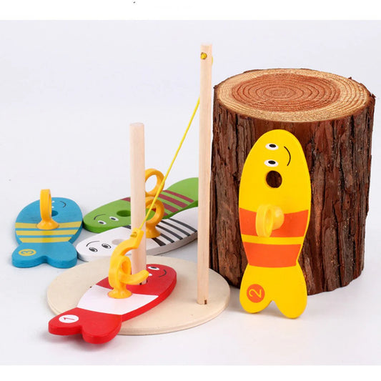 Wooden Digital Fishing Kit Game