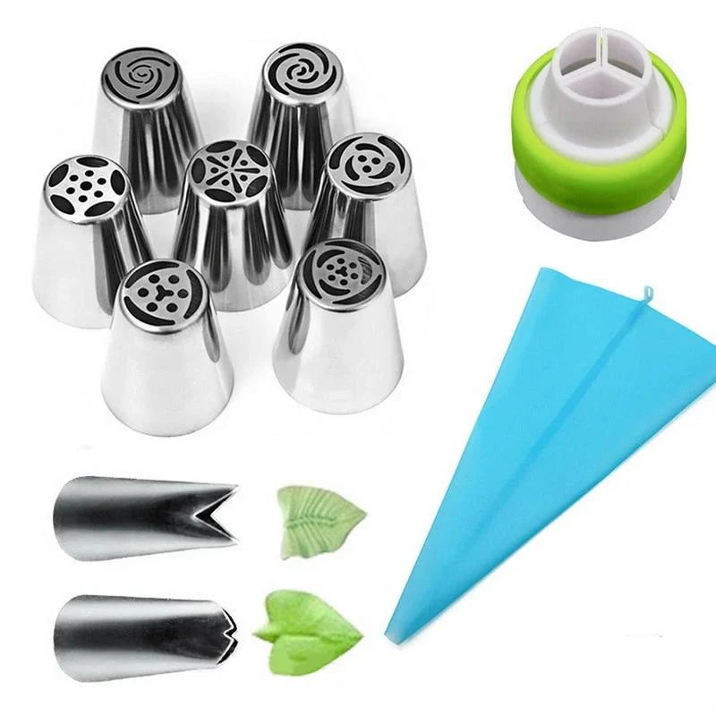 Stainless Steel Tulip Icing Piping, Flower Cream, Pastry Nozzles Bag Cupcake Decorating Tools