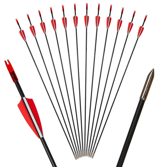 Hunting Fiberglass, Arrows Feather For Recurve Bow Archery