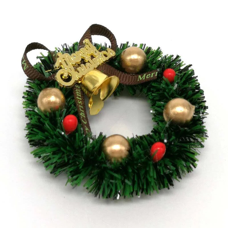 Miniature Wreath Doll House Christmas Tree Decoration