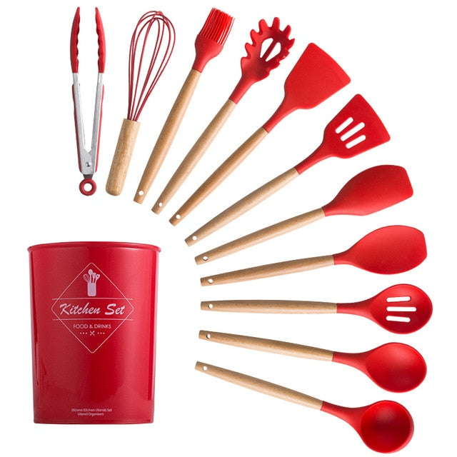 Non-Stick Silicone Kitchenware, Cooking Utensils Set