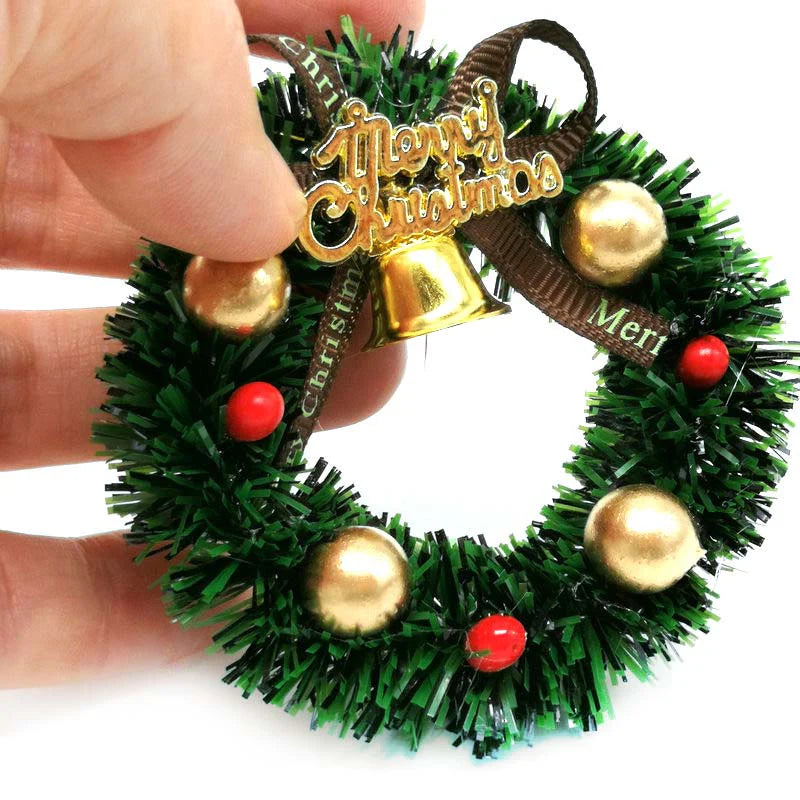 Miniature Wreath Doll House Christmas Tree Decoration