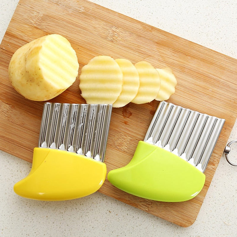 Stainless Steel Wavy Knife French Fry Chip Cutter