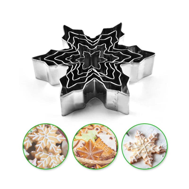 Stainless Steel Snowflake Design Cookie Cutters-Baking Tools