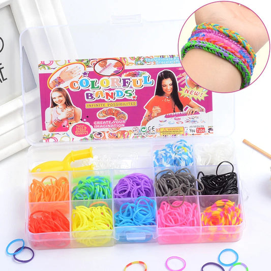 Rainbow Rubber Bands Weaving Set