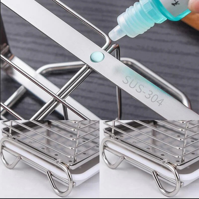 304 Stainless Steel Chopsticks Spoon Fork Cutlery Drying Rack Draining&nbsp
