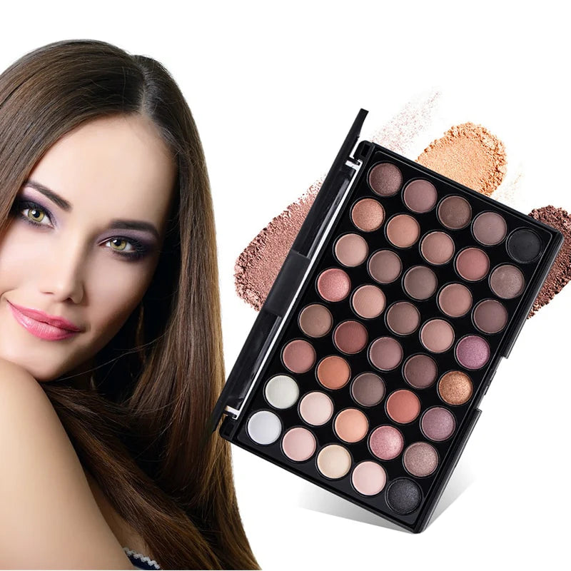 Earth Color Eyeshadow Pallete, Foggy, Matte - Make Up Cosmetic