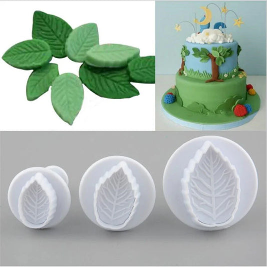 Cake Rose Leaf Plunger Fondant Sugar Craft Mold