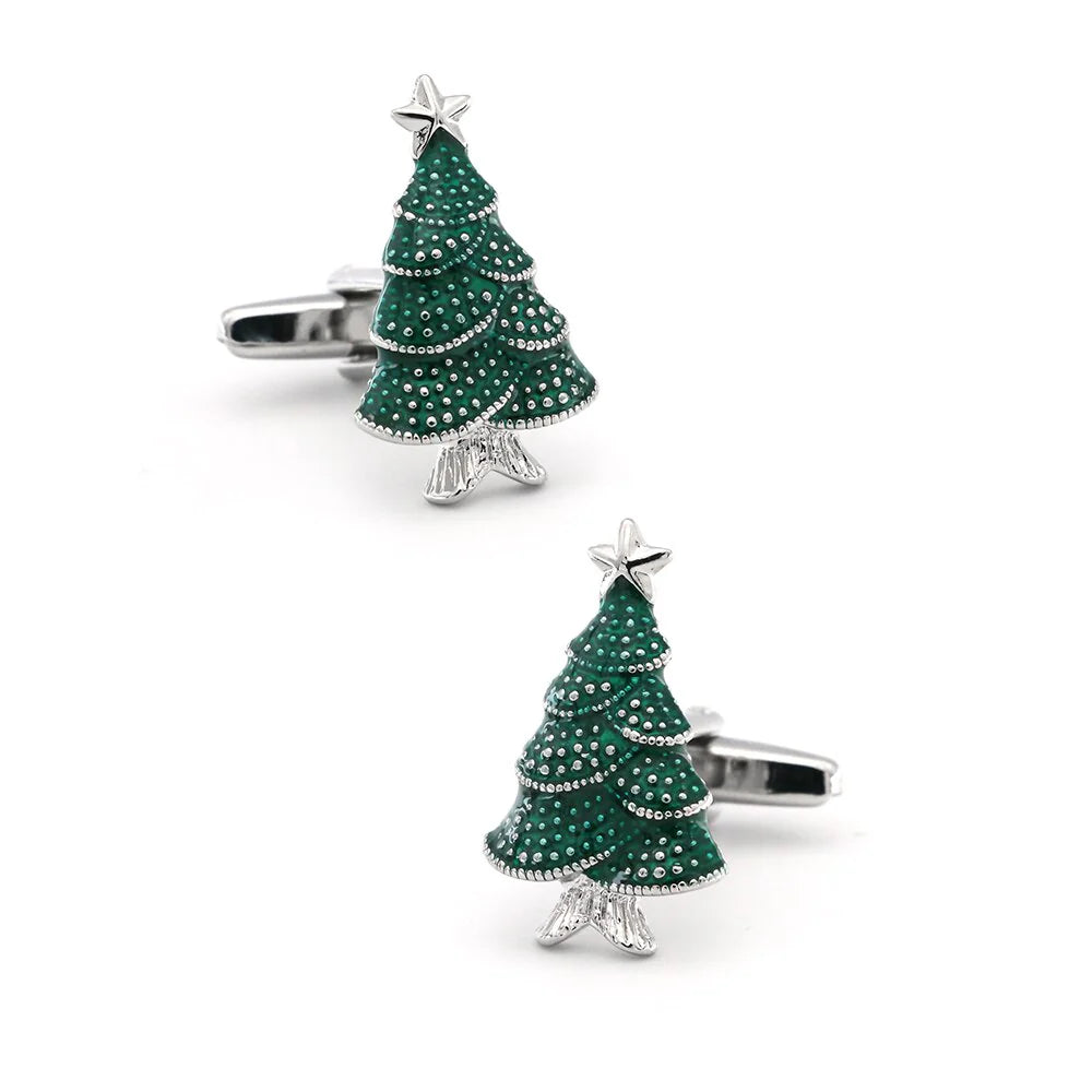 Men's Christmas Tree Cufflinks