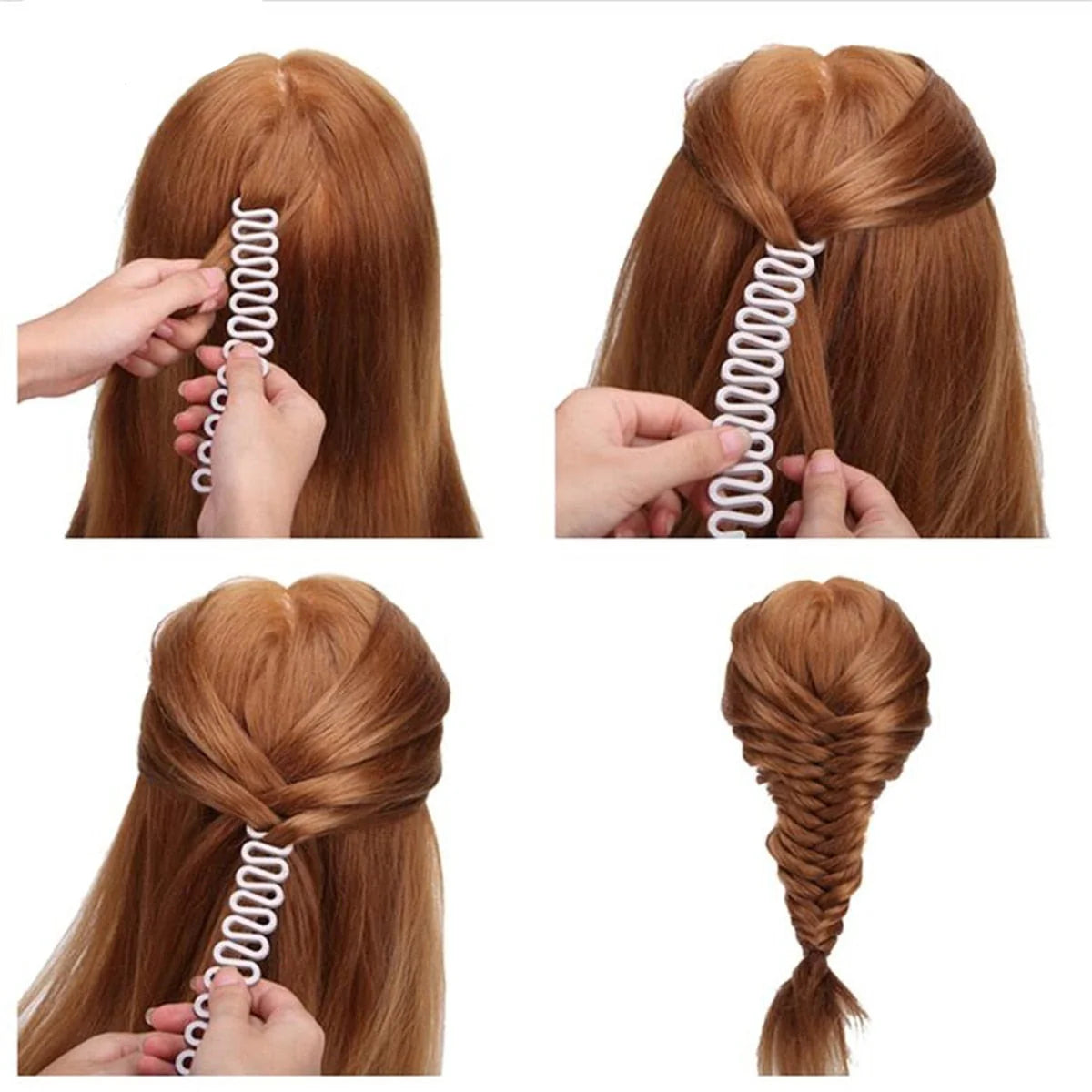 Fish Bone Hair Weave Braid Roller Band