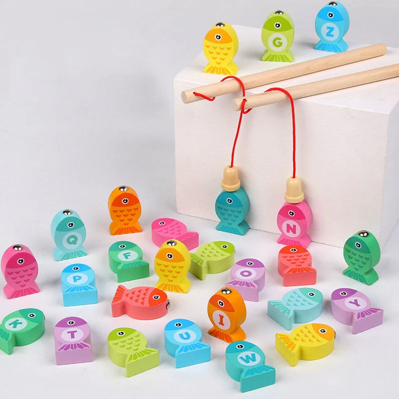 Baby Wooden Magnetic Fishing Toys