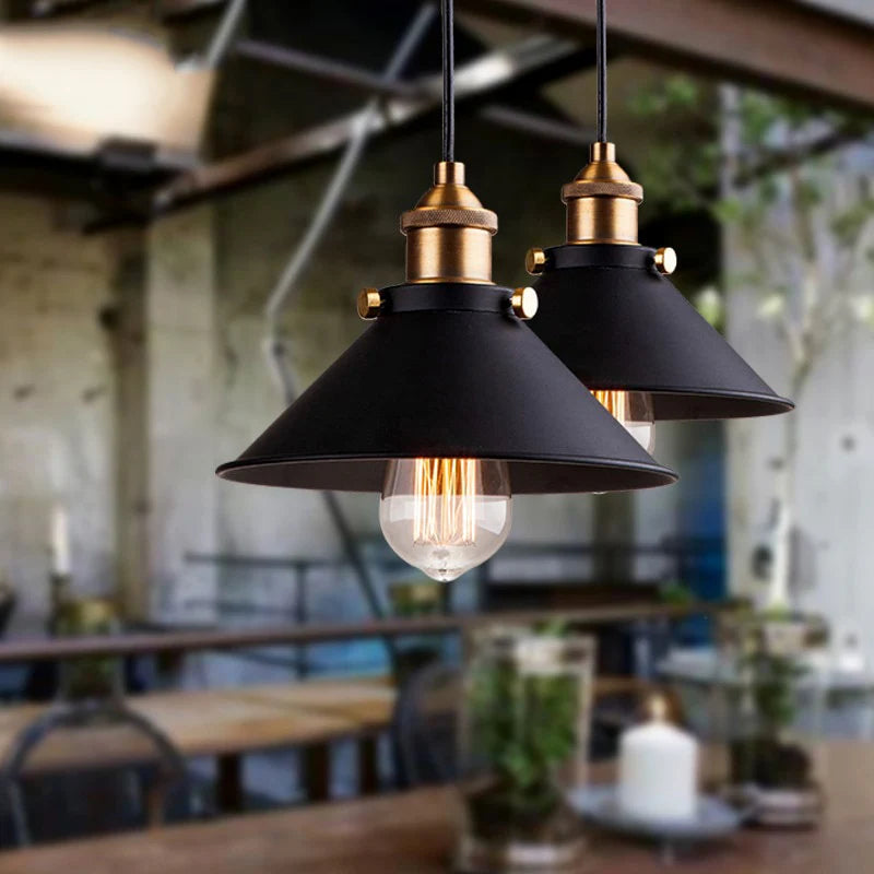 Vintage Industrial Pendant Light, Nordic Retro Lights