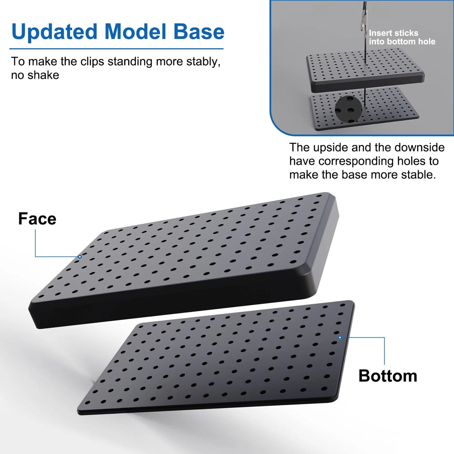 Holes Painting Stand Base Alligator Clips With Rubber Cover Set Updated Modeling Tools Great Gift