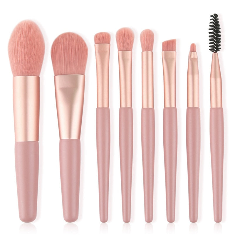 Mini Travel Women Unicorn Makeup Brush Set