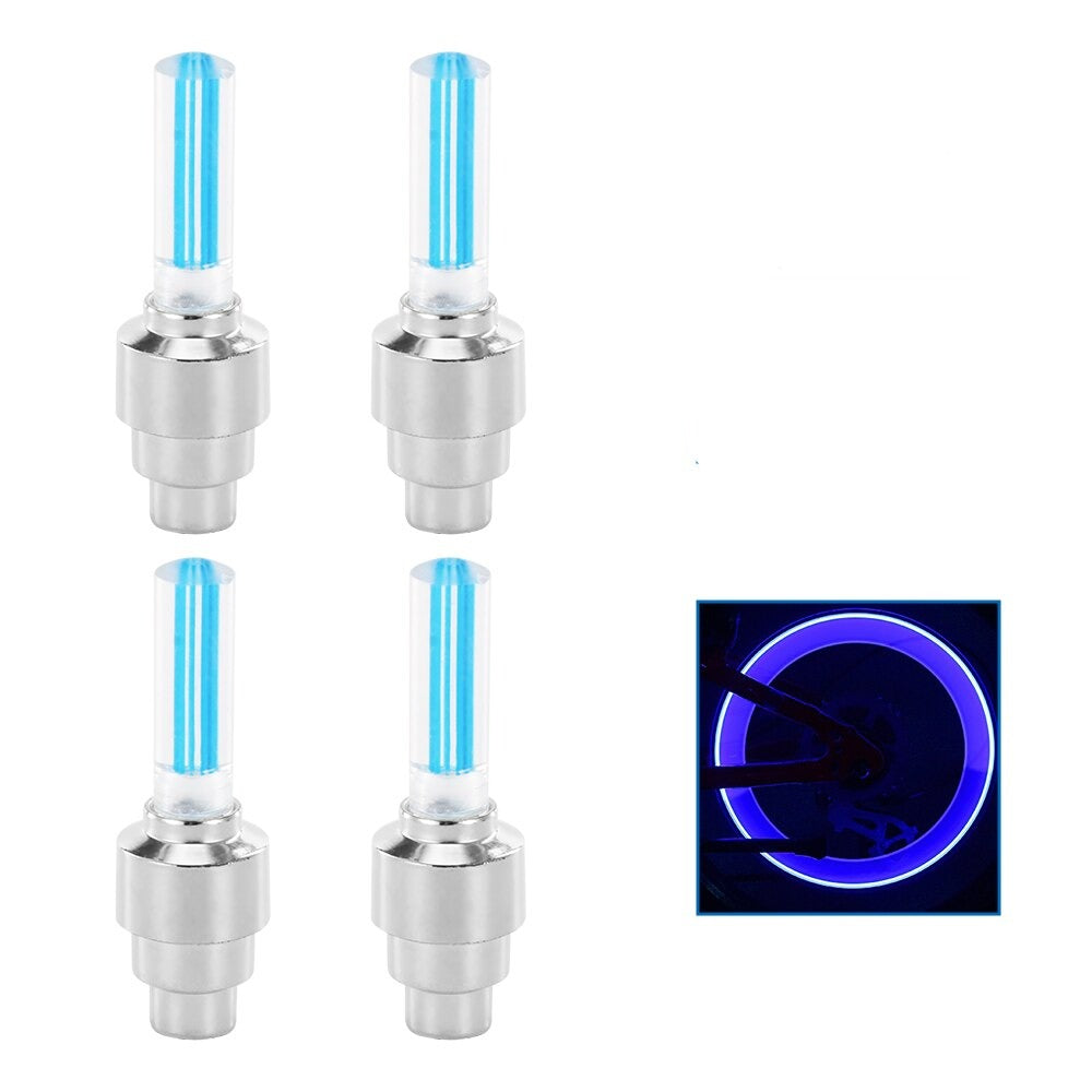 Bicycle Tire Valve Caps- LED Wheel Cycling, Light Accessories