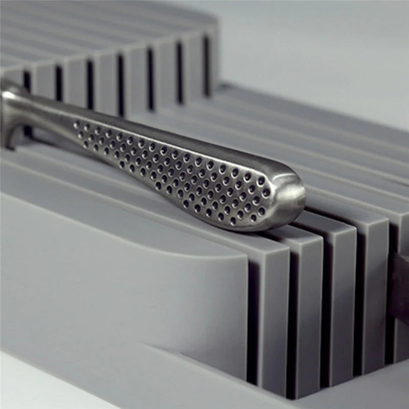 Knife Block Holder Plastic Cutlery Drawer Organizer