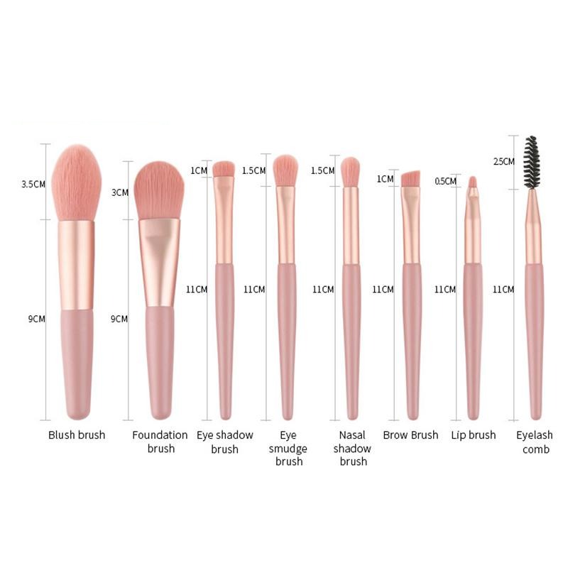 Mini Travel Women Unicorn Makeup Brush Set