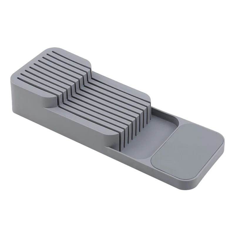 Knife Block Holder Plastic Cutlery Drawer Organizer