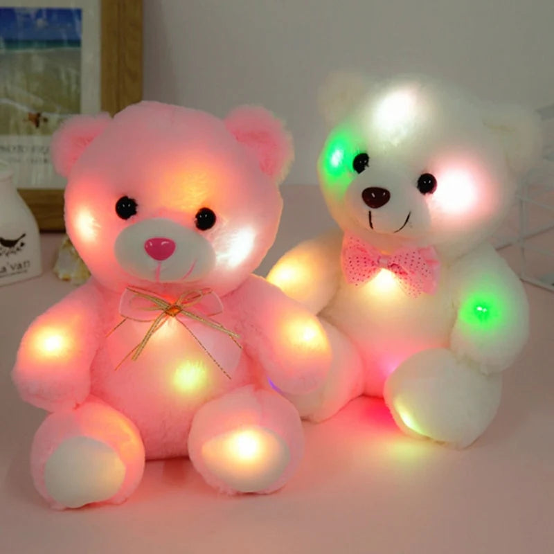 Colorful Glowing- Teddy Bear Plush Light-Up, Animals Doll Toy