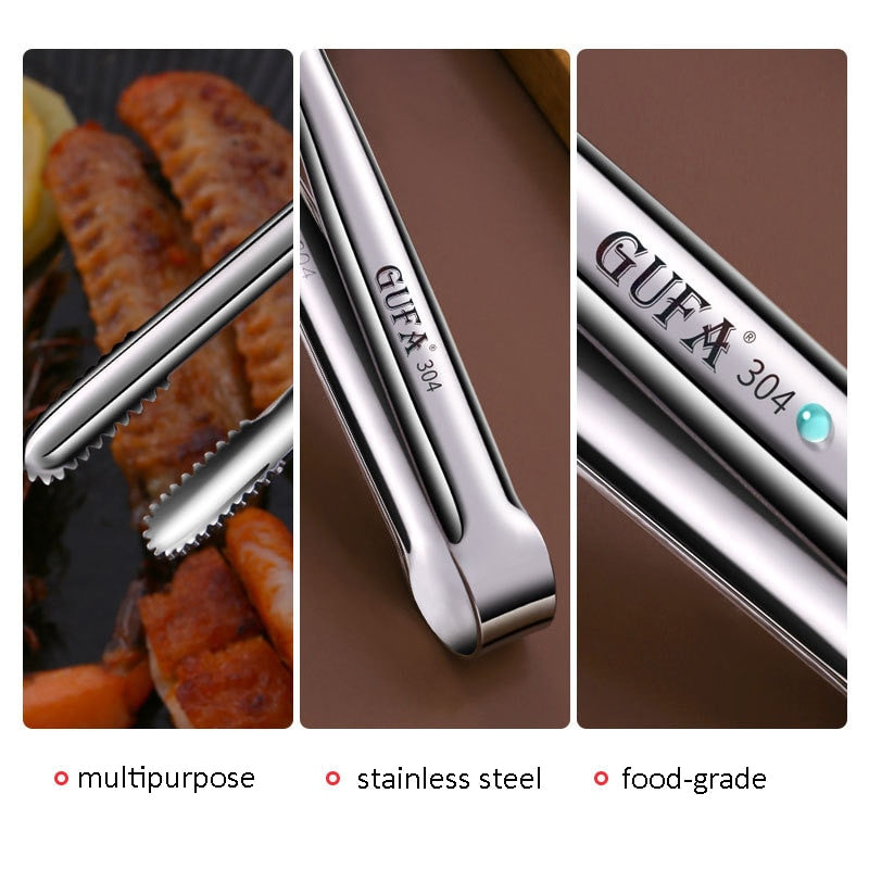 New Stainless Steel Grill Tongs Cooking Utensils