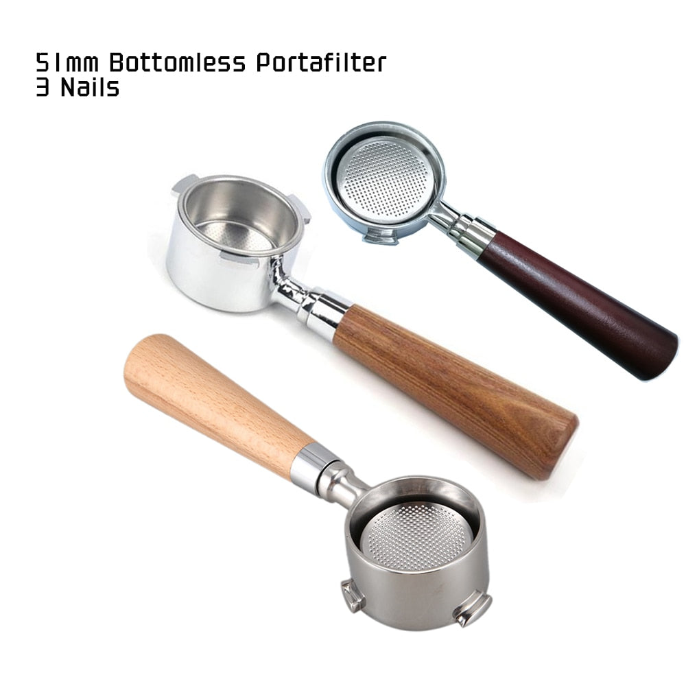 Stainless Steel Coffee Bottomless For EC680/EC685 Filter 51MM Replacement Basket Coffee Accessories