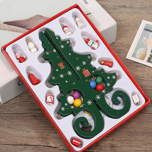 Handmade Stereo Wooden Christmas Tree Scene Decorations