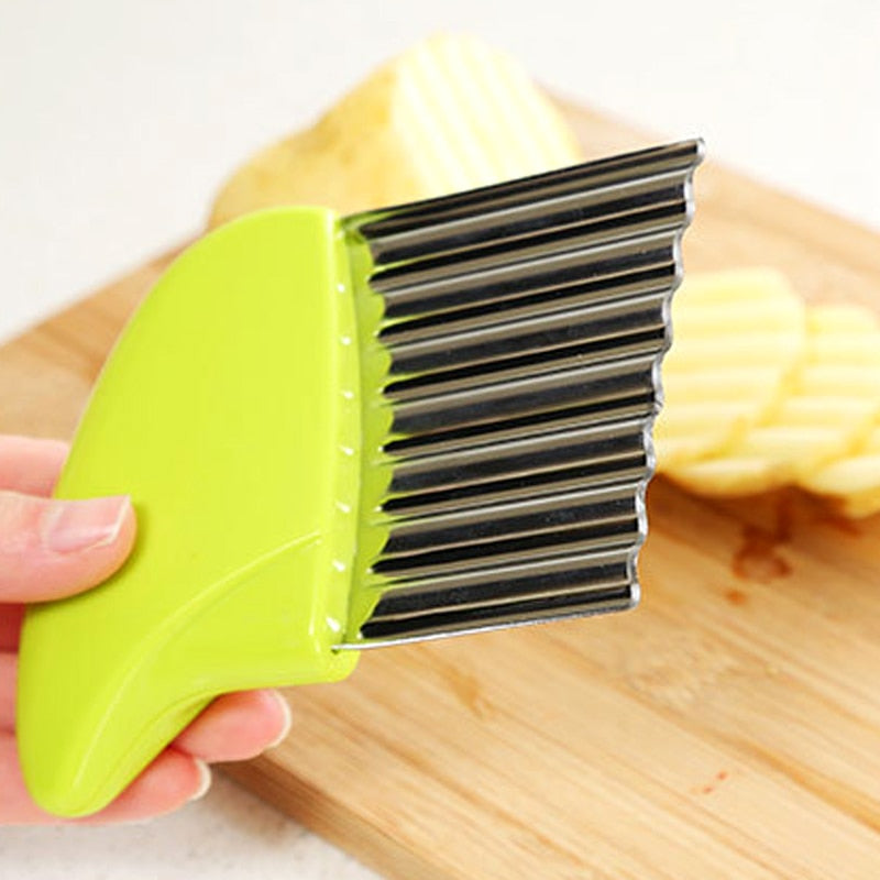 Stainless Steel Wavy Knife French Fry Chip Cutter