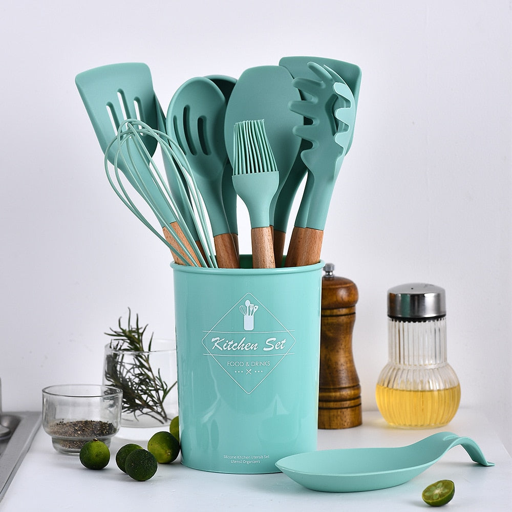 Non-Stick Silicone Kitchenware, Cooking Utensils Set