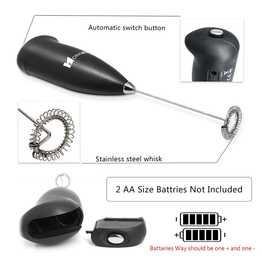 Kitchen Electric Hand Whisk Mixer, Coffee Milk Egg Beater
