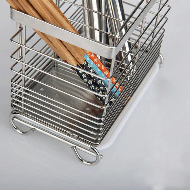 304 Stainless Steel Chopsticks Spoon Fork Cutlery Drying Rack Draining&nbsp