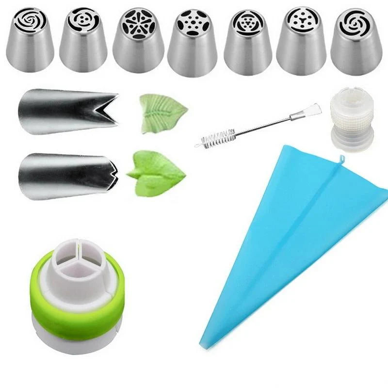 Stainless Steel Tulip Icing Piping, Flower Cream, Pastry Nozzles Bag Cupcake Decorating Tools