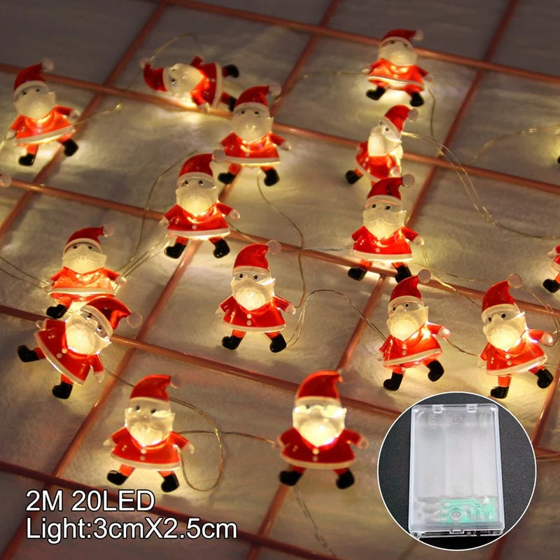 Snowman Christmas LED Garland String Lights