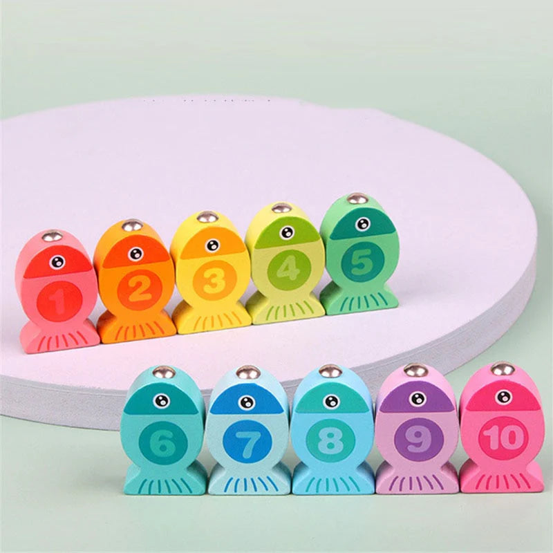 Baby Wooden Magnetic Fishing Toys