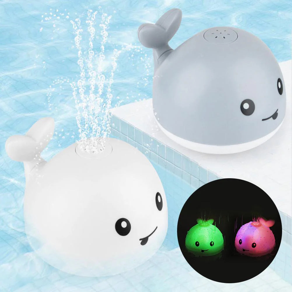 Electric Cartoon Whale Flashing Ball Baby Bath Toy