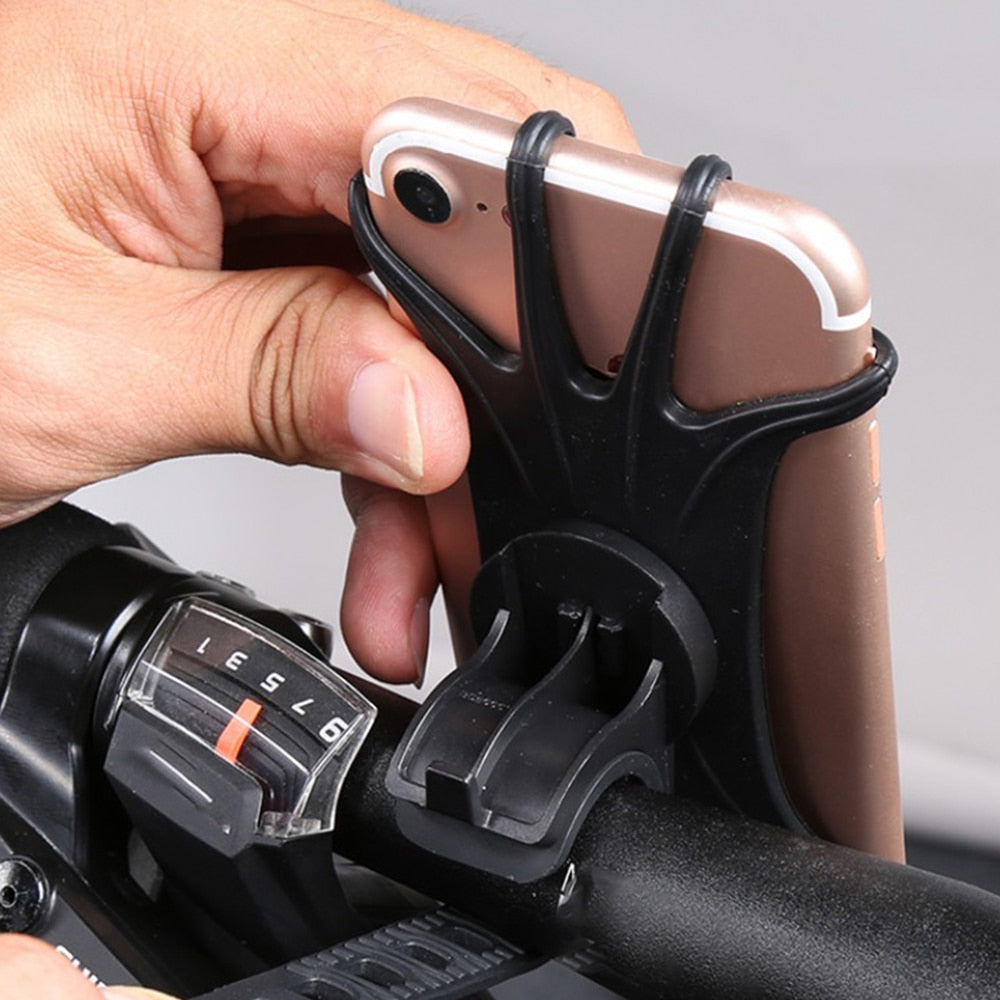 Electric Scooter Accessories, Portable, Durable, GPS Rotation, Easy Installation, Silicone Handlebar Phone Rack