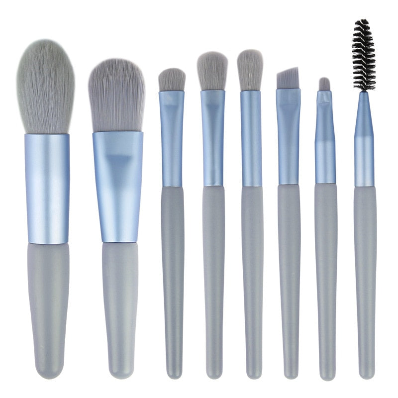 Mini Travel Women Unicorn Makeup Brush Set