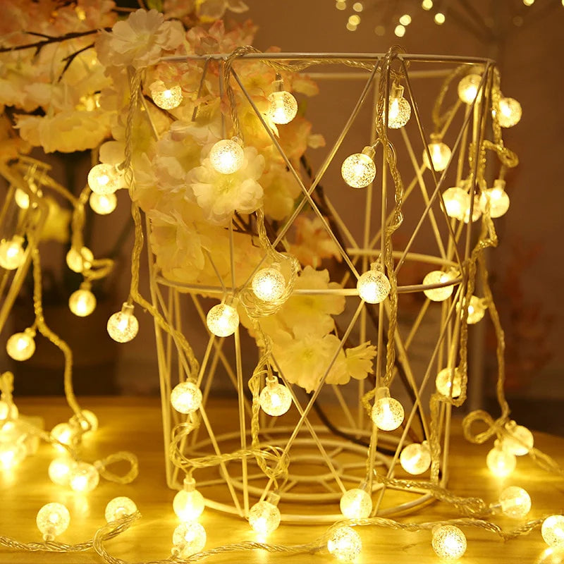 USB- Led String Lights, Fairy Gypsophila, Bubble Ball Lamp