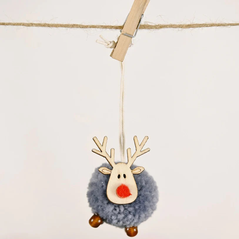 Cute Cloth Plush Deer Pendant Christmas Tree Decor