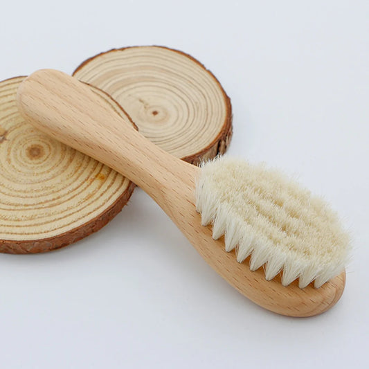 Natural Wool Baby Wooden Brush Comb