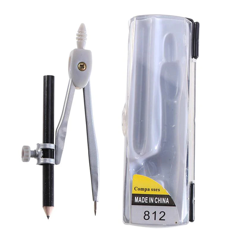 For Math Drafting Geometry Precision Compass With Pencil Holder