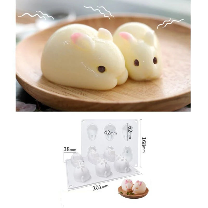 3D Creative Food Grade Silicone Rabbit Ice Cream Mold