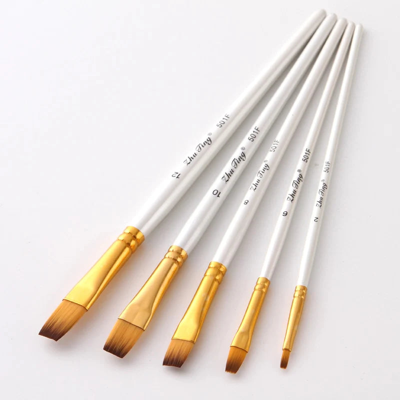 Nylon Hair Handle Artist Brushes For Acrylic And Oil Painting Watercolor Brush