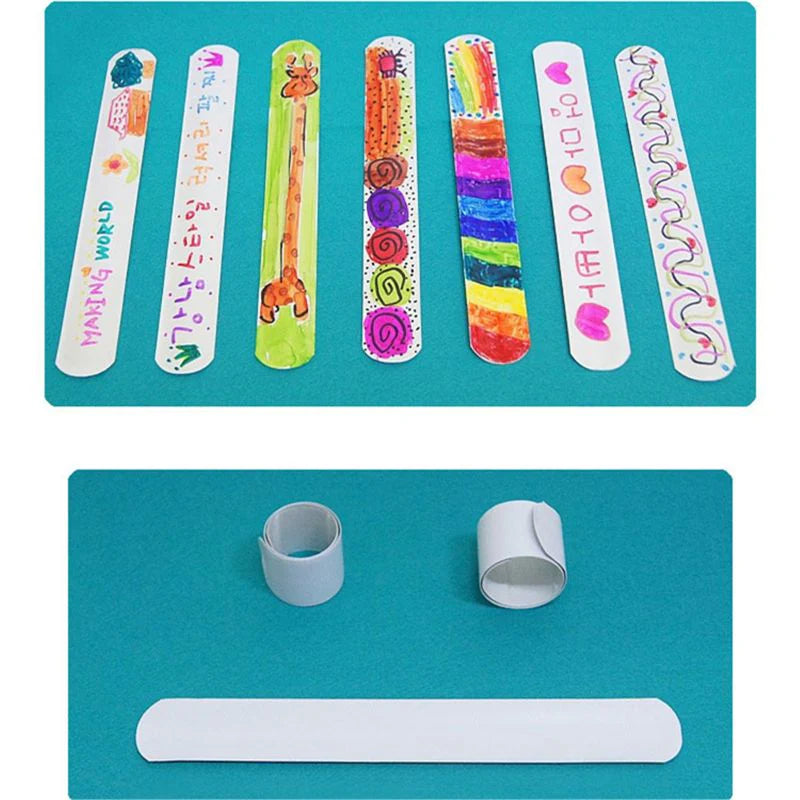 DIY Blank Slap Bracelets, Party Favors, Easter Gifts for Kids, Art Craft