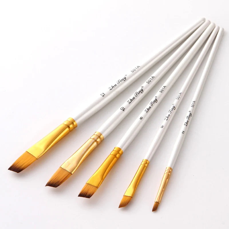 Nylon Hair Handle Artist Brushes For Acrylic And Oil Painting Watercolor Brush