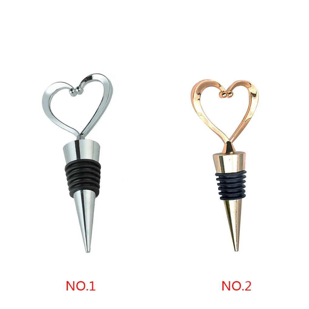 Elegant, Reusable, Heart Shaped Wine - Champagne Used as Wine Bottle Stopper