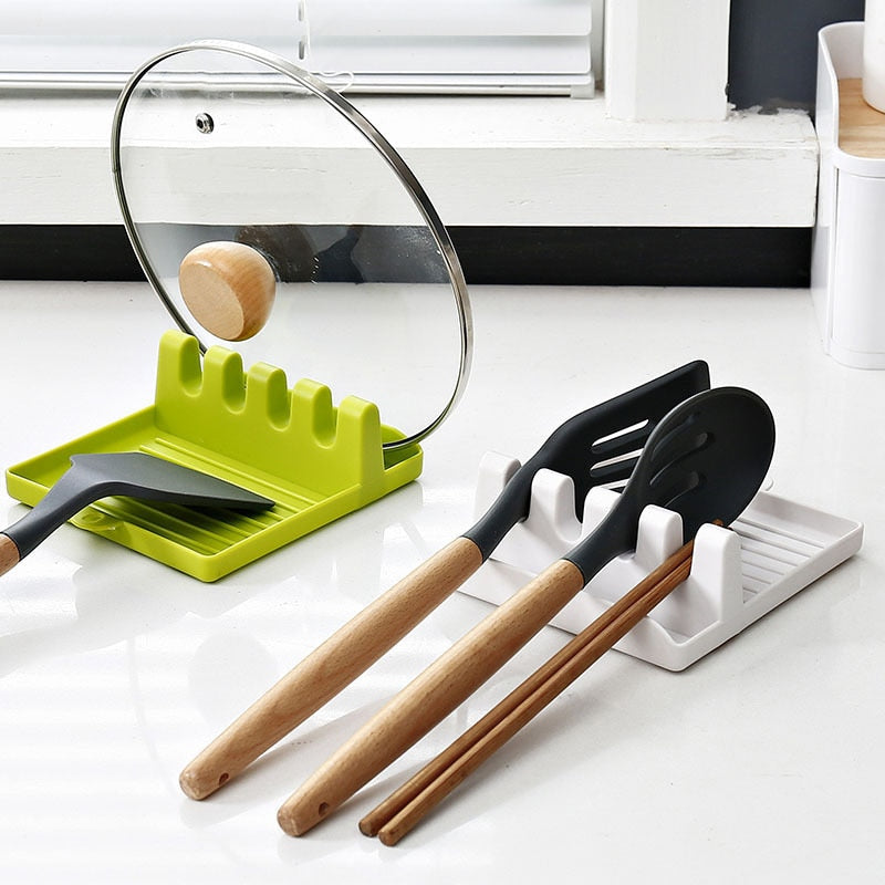 Hot Cooking Utensil Rest - Kitchen Organizer and Storage with Drip Pad