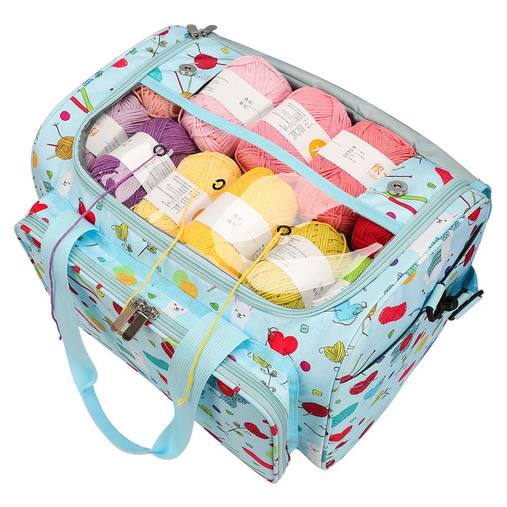 Knitting Woolen, Yarn Storage Bag With Inner Divide