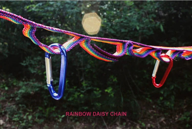 Hanging Rope, Rainbow Tent Cup, Hang Lamp For Outdoors Clothes, Line Weave